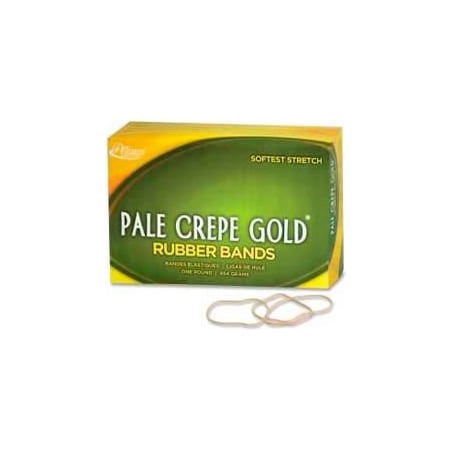 Alliance Rubber Alliance Pale Crepe Gold Rubber Bands, Size No 19, 3-1/2"x 1/16", Natural, 1 lb. Box 20195